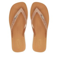 Japonki Melissa. Brązowe klapki damskie Melissa, bez wzorów, bez obcasa, bez zapięcia. Za 129.99 zł.