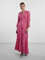 YAS Sukienka koszulowa Savanna 26022663 Fioletowy Loose Fit. Fioletowe sukienki damskie YAS, bez wzorów, z wiskozy, bez ramiączek. Za 189.99 zł.