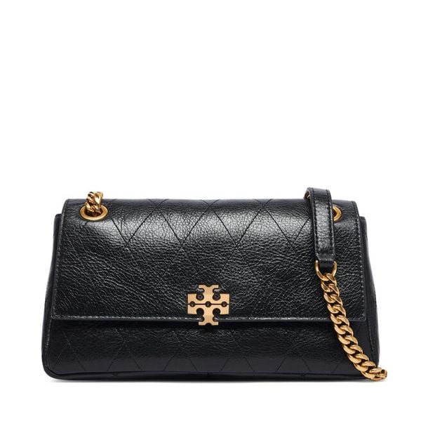 Torebka Tory Burch. Czarne listonoszki damskie Tory Burch, bez wzorów, bez dodatków. Za 2,384.00 zł.