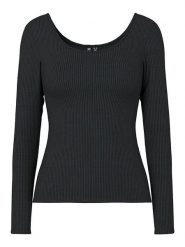 Pieces Koszulka "Kitte" w kolorze czarnym rozmiar: S. Czarne koszulki damskie Pieces, s, bez wzorów, z bawełny, bez kołnierzyka, bez ramiączek. Za 65.85 zł.