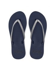 Roxy Japonki ARJL100673 Srebrny. Szare klapki damskie Roxy, bez wzorów, z tworzywa sztucznego, bez obcasa, bez zapięcia. Za 39.99 zł.