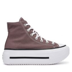 Trampki Converse. Brązowe trampki damskie Converse, bez wzorów, bez zapięcia. Za 419.99 zł.