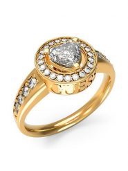 Guess Pierścionek JUBR0467 1JW Złoty. Żółte pierścionki damskie Guess, metalowe. Za 139.99 zł.
