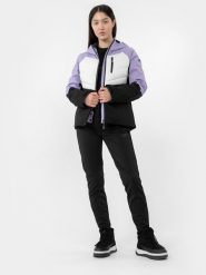 4F Spodnie narciarskie damskie XS. Czarne spodnie sportowe damskie 4F, xs, bez wzorów, z materiału, narciarskie. Za 399.99 zł.