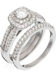 ATELIER DU DIAMANT Złoty pierścionek "Duo de Bagues Carré Passion" z diamentami rozmiar: 60. Szare pierścionki damskie ATELIER DU DIAMANT, z diamentem, złote. Za 6,481.99 zł.