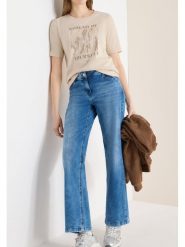 Cecil Koszulka w kolorze beżowym rozmiar: L. Brązowe bluzki damskie Cecil, l, bez wzorów, z bawełny, bez kołnierzyka, bez ramiączek. Za 92.64 zł.