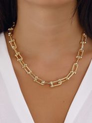 Luja Bijoux Pozłacany naszyjnik rozmiar: onesize. Żółte naszyjniki damskie Luja Bijoux, metalowe. Za 66.16 zł.