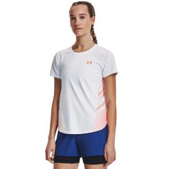 Koszulka damska Under Armour Iso-Chill Laser Tee II. Białe koszulki damskie Under Armour, m, bez wzorów, bez kołnierzyka, bez ramiączek. Za 149.99 zł.