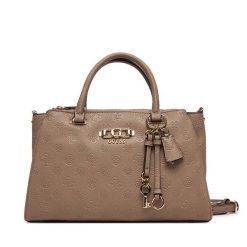 Torebka Guess. Brązowe kuferki damskie Guess, z aplikacjami, bez dodatków. Za 749.99 zł.