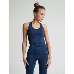 Damski tank top Hummel hmltif top. Niebieskie koszulki sportowe damskie Hummel, xs, bez wzorów, bez ramiączek, do piłki nożnej. Za 150.00 zł.