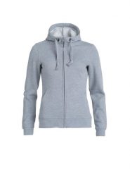 Clique Basic Hoody Full Zip Women - bluza z kapturem szary melanż – grey melange. Szare bluzy damskie CLIQUE, xs, bez wzorów, z bawełny, z kapturem. Za 187.61 zł.