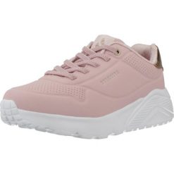 Buty Córka Skechers Uno Lite Metallic Mode róża. Czerwone obuwie sportowe damskie Skechers, bez zapięcia, trekkingowe, Skechers Sport. Za 235.58 zł.