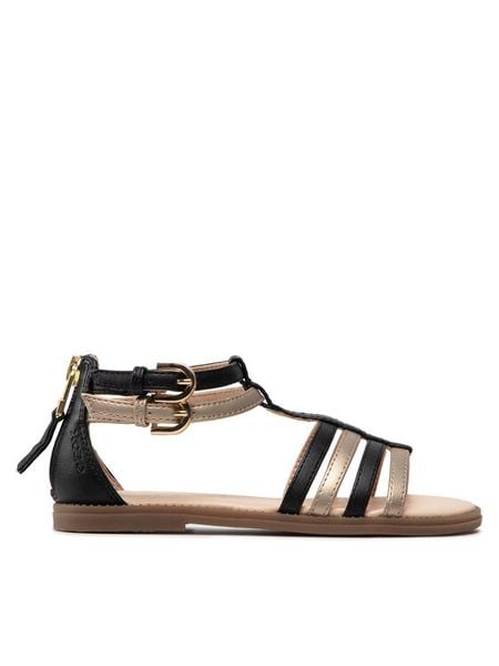 Geox Sandały J S. Karly G. D J7235D 054AJ C0531 M Czarny. Czarne sandały dziewczęce Geox, ze skóry, bez obcasa, bez zapięcia. Za 299.99 zł.