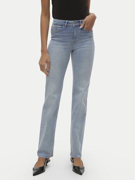 Vero Moda Jeansy Flash 10306824 Niebieski Straight Fit. Niebieskie jeansy damskie Vero Moda. Za 116.99 zł.