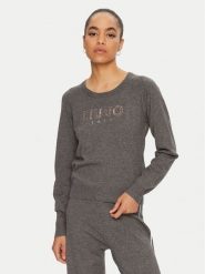 Liu Jo Sport Sweter TF4286 MS63L Szary Regular Fit. Szare swetry klasyczne damskie Liu Jo Sport, l, z syntetyku, bez kołnierzyka. Za 609.99 zł.