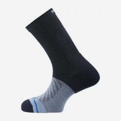 Skarpety trekkingowe MILLET Ubic Crew Socks M merino. Niebieskie skarpetki damskie Millet, bez wzorów, z dzianiny. Za 79.00 zł.
