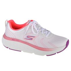 Buty do biegania damskie, Skechers Max Cushioning Delta. Białe obuwie sportowe damskie Skechers, bez zapięcia, do biegania. Za 429.99 zł.