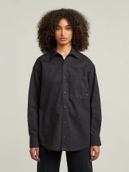 G-Star Kurtka koszulowa w kolorze czarnym rozmiar: M. Czarne kurtki damskie G-Star, m, bez wzorów, z bawełny, bez kaptura. Za 265.40 zł.