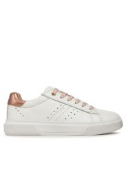 Geox Sneakersy J Nettuno Girl J45GCB 08554 C1Z8W S Biały. Białe buty sportowe dziewczęce Geox, bez wzorów, ze skóry, bez zapięcia. Za 179.99 zł.