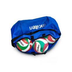 Torba na piłki Molten. Niebieskie torby sportowe MOLTEN, bez wzorów, z materiału. Za 151.15 zł.