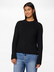 Pieces Sweter w kolorze czarnym rozmiar: L. Czarne swetry klasyczne damskie Pieces, l, z wełny, bez kołnierzyka. Za 61.46 zł.