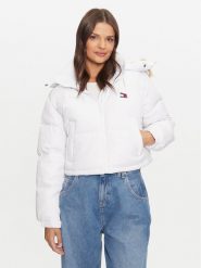 Tommy Jeans Kurtka puchowa Alaska DW0DW19687 Biały Regular Fit. Białe kurtki damskie Tommy Jeans, xl, bez wzorów, z jeansu, bez kaptura. Za 689.99 zł.