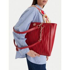 Torebka Beverly Hills Polo Club. Czerwone shopper bag Beverly Hills Polo Club, bez wzorów, bez dodatków. Za 279.99 zł.