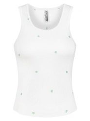 Eight2Nine Top w kolorze biało-zielonym rozmiar: M. Białe koszulki sportowe damskie Eight2Nine, m, bez wzorów, prążkowane, bez ramiączek. Za 43.99 zł.