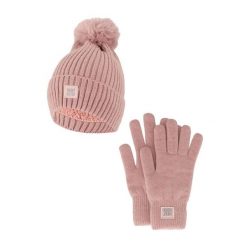 Zestaw zimowy dla kobiet - czapka + rękawiczki różowy. Czerwone czapki damskie HEAT KEEPER, na zimę, bez wzorów, z poliesteru. W wyprzedaży za 134.32 zł.