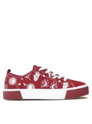 Nelli Blu Tenisówki CSS20408-03 Bordowy. Czerwone buty sportowe dziewczęce Nelli Blu, bez wzorów, z materiału, bez zapięcia. Za 59.99 zł.