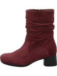 Think! Skórzane botki w kolorze czerwonym rozmiar: 40,5. Czerwone botki damskie Think!, eleganckie, bez obcasa, bez zapięcia. Za 503.95 zł.