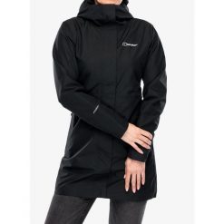Parka przeciwdeszczowa damska Berghaus Omeara Long Shell Jacket. Czarne parki damskie Berghaus, bez kaptura. Za 703.99 zł.
