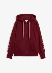Bluza rozpinana z kapturem z elastycznej mieszanki bawełny. Niebieskie bluzy damskie bonprix, bez wzorów, z bawełny, z kapturem. Za 209.99 zł.