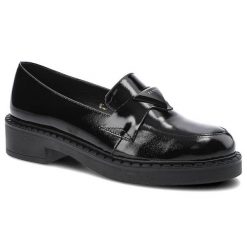 Mokasyny damskie Lamanti, cholewka ze skóry naturalnej lakierowanej wsuwana konstrukcja wkładka profilowana stabilna podeszwa, czarne, 877. Czarne mokasyny damskie LAMANTI, z jeansu, bez obcasa. Za 265.00 zł.
