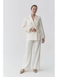 TATUUM Spodnie "Zariana" w kolorze białym rozmiar: 42. Białe spodnie materiałowe damskie TATUUM, bez wzorów, z materiału. Za 185.95 zł.