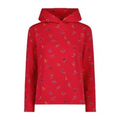Damska bluza z kapturem CMP. Czerwone bluzy damskie CMP, bez wzorów, z kapturem. Za 290.50 zł.