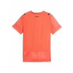 Młodzieżowa koszulka KIDSUPER × MANCHESTER CITY PUMA Neon Sun Black Orange. Brązowa bluzki damskie Puma, m, bez wzorów, bez kołnierzyka, bez ramiączek. Za 349.00 zł.