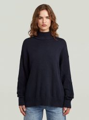 G-Star Sweter w kolorze granatowym rozmiar: M. Niebieskie swetry klasyczne damskie G-Star, m, z bawełny, bez kołnierzyka. Za 192.85 zł.