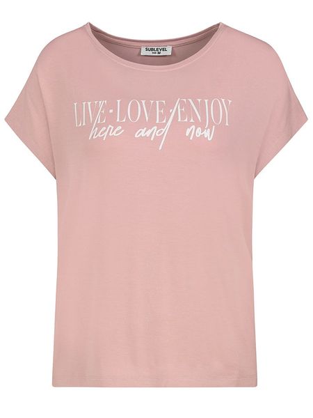 Sublevel Koszulka w kolorze jasnoróżowym rozmiar: S. Różowe bluzki damskie Sublevel, s, bez wzorów, bez kołnierzyka, bez ramiączek. Za 48.16 zł.