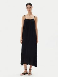 ONLY Sukienka letnia Niki 15344611 Czarny Regular Fit. Czarne sukienki damskie Only, bez wzorów, z wiskozy, bez ramiączek. Za 129.99 zł.