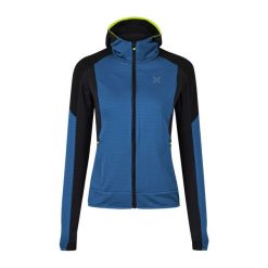 Bluza softshellowa damska Montura Stretch Color 2 Maglia Woman z kapturem. Niebieskie bluzy damskie MONTURA, bez wzorów, z kapturem. Za 339.99 zł.