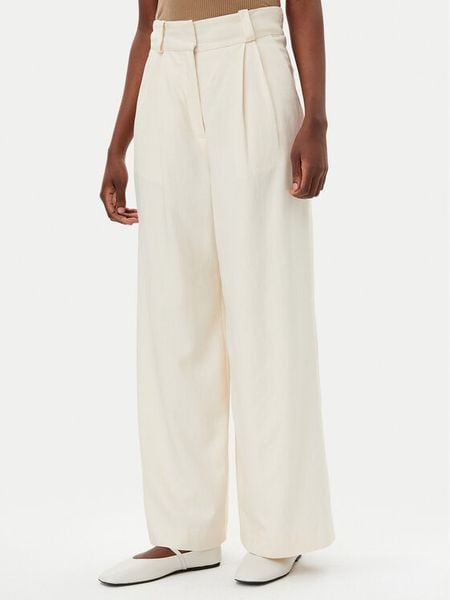 IVY OAK Spodnie materiałowe Prescilla Ann IO115176 Écru Wide Leg. Spodnie materiałowe damskie IVY & OAK, bez wzorów, z materiału. Za 459.99 zł.