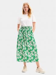 Desigual Sukienka letnia Marlon 24SWVW40 Zielony Regular Fit. Zielone sukienki damskie Desigual, bez wzorów, z bawełny, bez ramiączek. Za 289.99 zł.