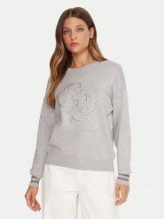 Guess Sweter W5BR42 Z26I2 Szary Relaxed Fit. Szare swetry klasyczne damskie Guess, xl, z wiskozy, bez kołnierzyka. Za 369.99 zł.