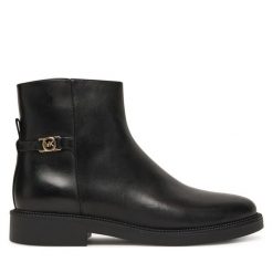 Botki MICHAEL Michael Kors. Czarne botki damskie MICHAEL Michael Kors, bez obcasa, na płaskiej podeszwie, bez zapięcia. Za 629.99 zł.
