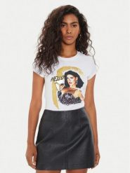 Guess T-Shirt W4YI67 K49A1 Biały Regular Fit. Białe t-shirty damskie Guess, xxl, z aplikacjami, z syntetyku, bez kołnierzyka. Za 99.99 zł.