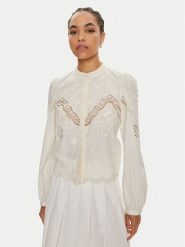 TWINSET Koszula 241TT2081 Biały Regular Fit. Białe koszule damskie Twinset, bez wzorów, z bawełny, bez kołnierzyka, bez ramiączek. Za 609.99 zł.