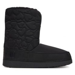 Śniegowce LOVE MOSCHINO. Czarne śniegowce damskie Love Moschino. Za 599.99 zł.