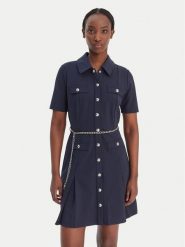 MICHAEL Michael Kors Sukienka koszulowa MR683BX667 Granatowy Regular Fit. Niebieskie sukienki damskie MICHAEL Michael Kors, bez wzorów, z syntetyku, bez ramiączek. Za 1,099.00 zł.