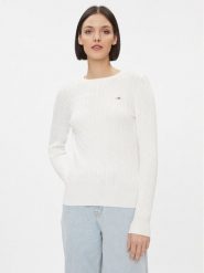 Gant Sweter 4800100 Biały Slim Fit. Białe swetry klasyczne damskie Gant, l, z bawełny, bez kołnierzyka. Za 479.99 zł.